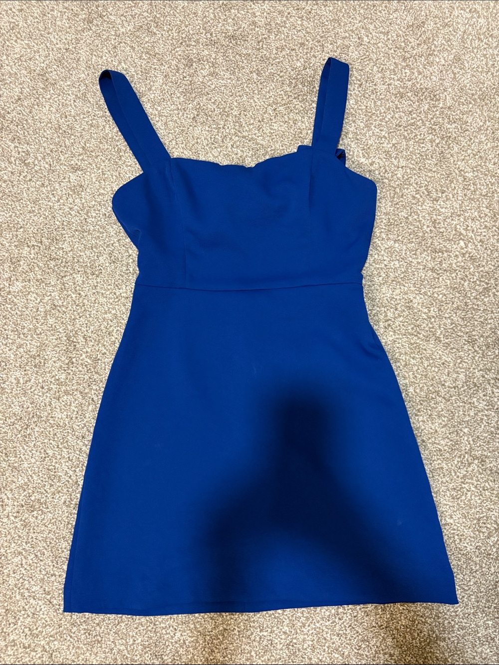Wilfred Aperature Cobalt Blue Square-Neck Mini Dress